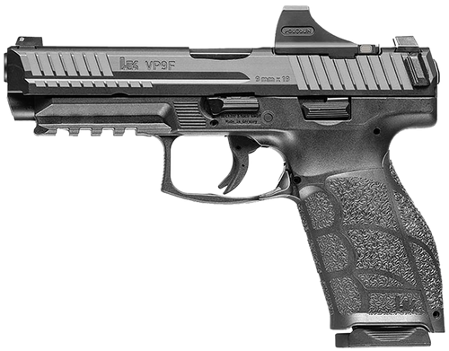 Heckler & Koch VP9A1 F w/Red Dot Optic Ready Pistol 81001125, 9mm Luger, 4.53in, Interchangeable Backstrap, Black Finish, 10 Rds