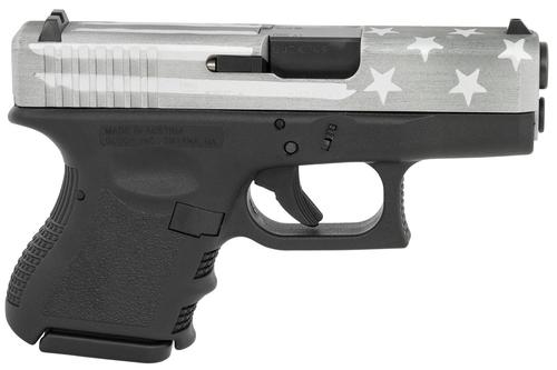 Glock G26 Gen3 Subcompact Pistol PI2650204BWFS, 9mm Luger, 3.43", Gray Battle Worn Flag Finish, 10 Rds