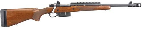 Ruger Gunsite Scout Bolt Action Rifle 6837, 450 Bushmaster, 16.1", Walnut Stock, Black Finish, 4 Rds
