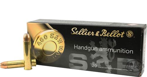 Sellier & Bellot Handgun Ammunition SB460C, 460 S&W Magnum, HS, 260 GR, 2008 fps, 20 Rd/bx
