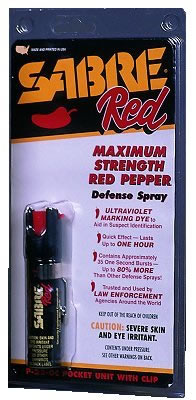 Security Equipment Sabre Pepper Pocket Spray w/Clip .75 Ounces P22OC