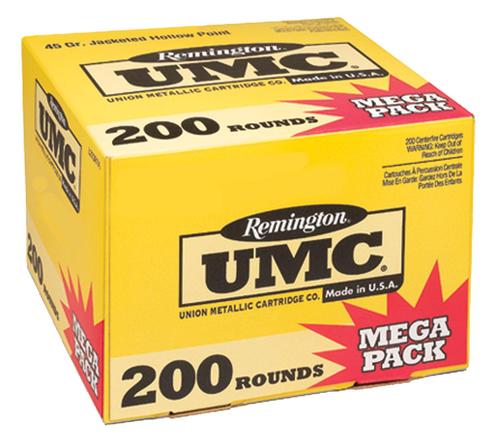 Remington UMC Handgun Ammunition L45AP4BC, 45 ACP, Metal Case (FMJ), 230 GR, 200 Rd/Bx