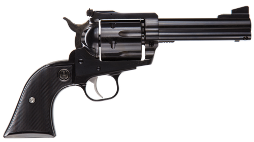 Ruger Blackhawk Single Action Revolver 0445, 45 Colt, 4.62 in, Black Grip, Blued Finish, 6 Rd