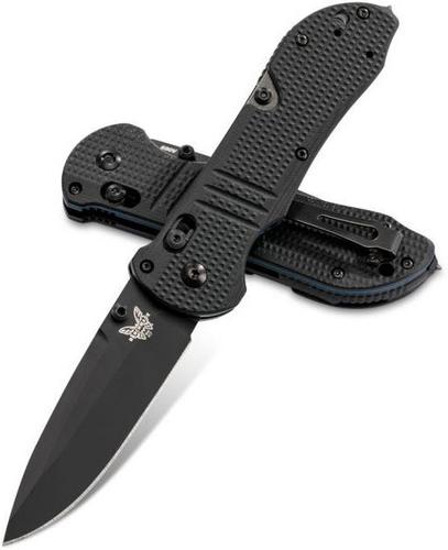 Benchmade Thin Blue Line Tactical Triage Folding Knife w/Black Stainless Steel Drop Point Blade (917BK-1901)
