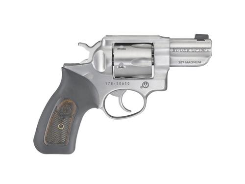 Ruger GP100 Revolver 1763, 357 Mag/38 Special, 2.5in, Hardwood/Rubber Grips, Satin Stainless Finish, 6 Rds