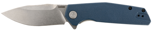 Kershaw Lucid Folding Knife, Plain Satin Blade, Blue Handle (2036)