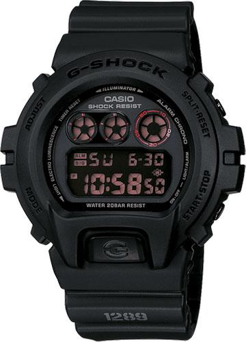 Casio G-Shock G-Force Military Series Watch, Matte Black w/Red Accents, Black Band (DW6900MS-1CR)