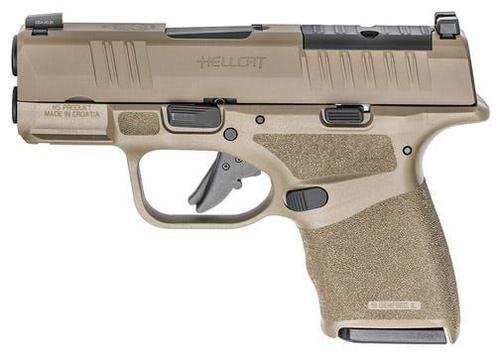 Springfield Hellcat OSP Optic Ready Pistol HC9319FOSPLC-GU24, 9mm, 3in, FDE Polymer Grips, 10 Rds