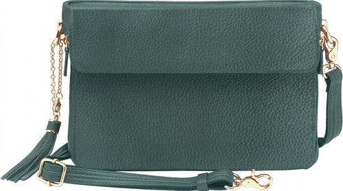 Gun Tote'n Mamas Clutch Concealed Carry Purse Cowhide Forest Green