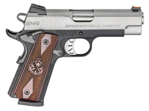 Springfield 1911 EMP Champion Pistol PI9211L, 9mm, 4", Cocobolo Grips, Black Hard Coat Anodized Finish, 10 Rds