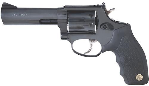 Taurus M17 Tracker Revolver 2170061, 17 HMR, 6.5 in, Rubber Grip Overlay Grip, Blued Finish, 7 Rd