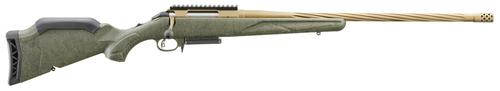 Ruger American Predator Gen II, Bolt Action Rifle, 6mm Creedmoor, 22" Bronze Cerakote Threaded Barrel, Adjustable Green Splatter Stock, 3 Rds, 46934