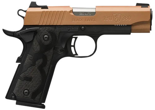 Browning Arms 1911 Black Label Pistol 051988492, 380 ACP, 3.63", Black Laminate Wood Grips, Copper Cerakote Finish, 10 Rds