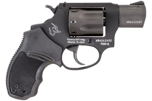 Taurus 942 Ultra-Lite Revolver 2942M021UL, 22 WMR, 2", Black Rubber Grip, Matte Black Finish, 8 Rd
