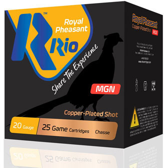 Rio Royal Pheasant Copper Shotshells RPC20MGN5, 20 Gauge, 3", 1 1/4oz, 1250 fps, #5, 25 Rds/Bx