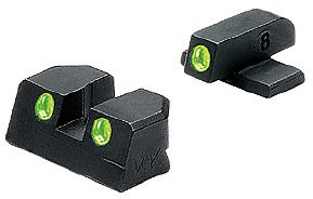 Meprolight 11410 Green Tru Dot Front/Rear Fixed Sight For 4 in /5 in Springfield XD