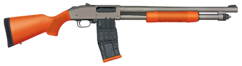 Mossberg 590M Pump Shotgun 50220, 12 Gauge, 18.50", Magpul SGA Safety Orange Synthetic Stock, 10 Rds