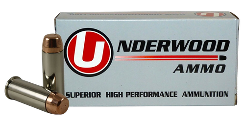 Underwood Pistol Ammunition, 44 Special, Full Metal Jacket Flat Nose, 245 GR, 950 fps, 50 Rd/bx
