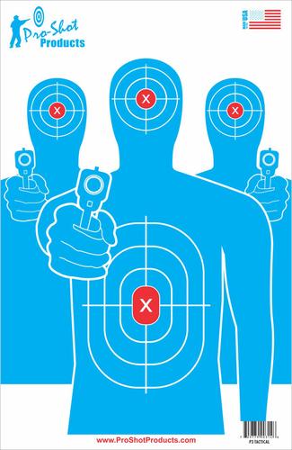 Pro Shot Products 13" x 20" Tactical Target with Adhesive Backing, 6 Pack (P3TACTICAL)