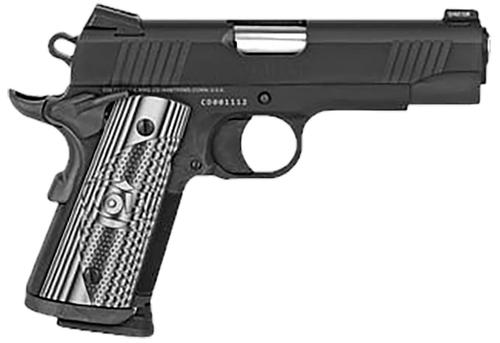 Colt Rail Government Model, 9mm, 4.25", Scalloped Gray G10 Grips, Black Anodized Finish, 9 Rds, O9842CCU