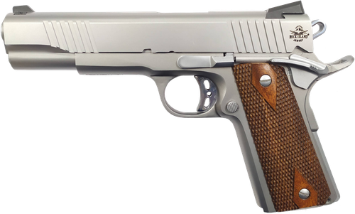 Rock Island Armory M1911 Rock FS Tactical Pistol 51414, 45 ACP, 5in, Double-Diamond Checkered Wood Grips, 8 Rds