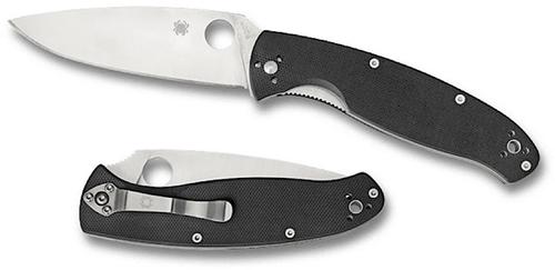 Spyderco Resilience Folder Knife 4.25" Stainless G-10 Black (C142GP)