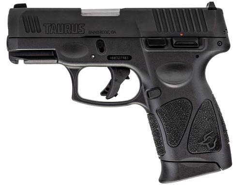 Taurus G3C Pistol 1-G3C931CK4, 9mm Luger, 3.26in, Black Polymer, Black Finish, 12 Rds