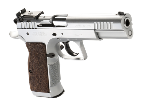 EAA DEFIANT LIMITED PRO Limited Pro Pistol TFLIMPRO38, 38 Super, 4.80in, Serrated Slide & Brown Polymer Grips, Hard Chrome Finish, 17 Rds