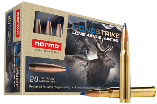Norma Bondstrike Extreme Rifle Ammunition 20176422, 30-06 Springfield, Bonded Polymer Tip, 180 gr, 20 Rd/Bx