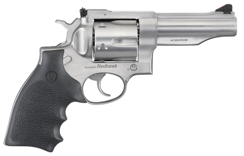 Ruger Redhawk Revolver 5044, 44 Rem Mag, 4.20", Hogue Rubber Grip, Satin Stainless Finish, 6 Rd