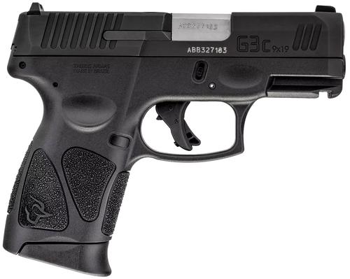 Taurus G3C Pistol 1-G3C931-2X10, 9mm Luger, 3.26in, Black Polymer Grips, Black Finish, 10 Rds