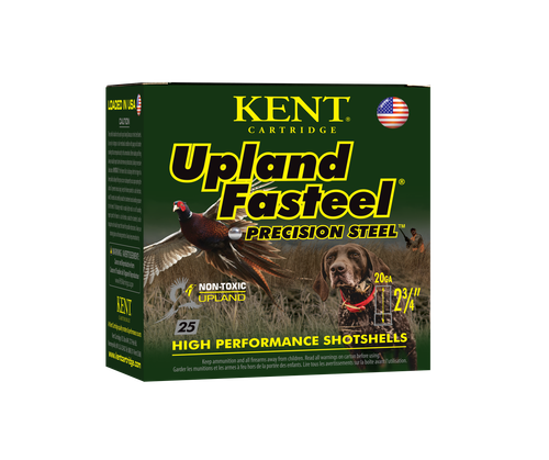 Kent Precision Steel Shotshells Upland Game Shotgun Shells K202US245, 20 Gauge, 2-3/4 in, 7/8 oz, 1500 fps, #5 Shot, 25 Rds/Bx