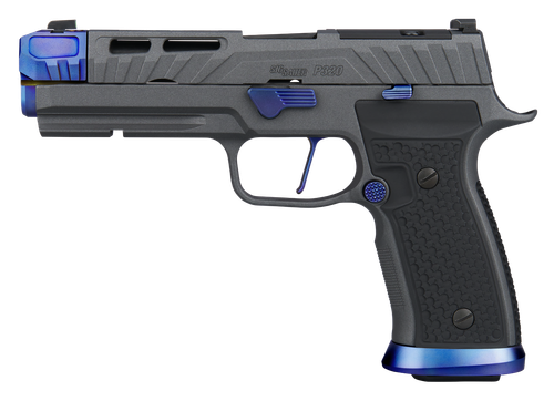 Sig Sauer P320 NightShift Optic Ready Pistol, 9mm, 4.60in, SXG Grip Module, Platinum Cerakote Finish, 21 Rds