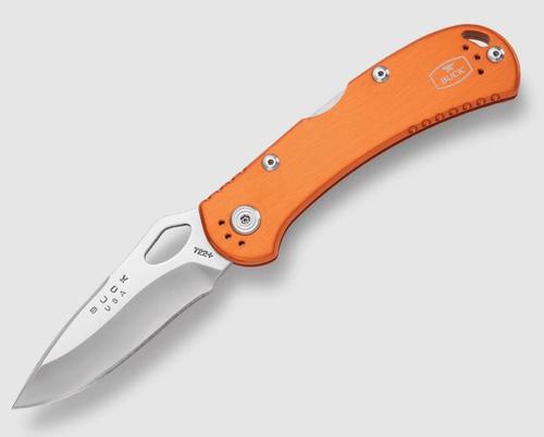 Buck Knives 0722ORS1-B, 722 Spitfire™ Knife, 420HC steel, drop point blade, Orange anodized aluminum