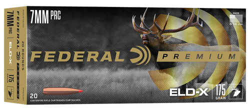Federal Premium Rifle Ammunition P7PRCELDX1, 7mm PRC, ELD-X, 175 gr, 20 Rd/Bx