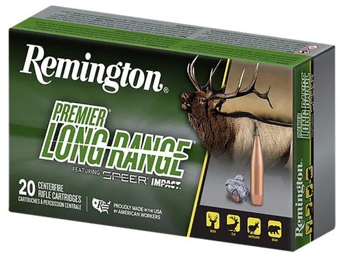 Remington Premier Long Range Rifle Ammunition R21347, 300 RUM, Speer Impact, 190 gr, 3130 fps, 20 Rd/Bx