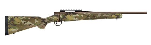 Mossberg Patriot Compact Carbine Rifle, 22-250 Rem, 18", Patriot Brown Cerakote, Multi-Cam Stock, Threaded, 5 Rds