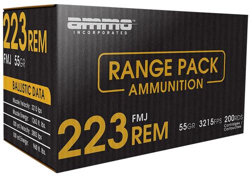 Ammo Inc Signature Rifle Ammunition 223055FMJA200, 223 Remington, Full Metal Jacket, 55 gr, 3201 fps, 200 Rd/Bx
