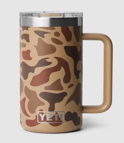 Yeti Rambler Mug 24oz Stainless Steel Cup, DuraSip Wetlands Camo