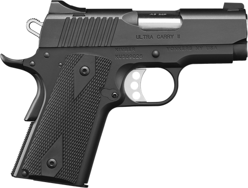Kimber 3200061 Ultra Carry II Pistol - .45 ACP, 3 in Barrel, Aluminum Frame, Matte Black Oxide Slide, 7 Rd
