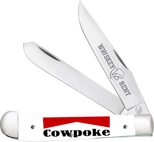 Whiskey Bent Knives Trapper Knife w/Clip Point & Spey Blade, Cowpoke Handle (WB11-10)