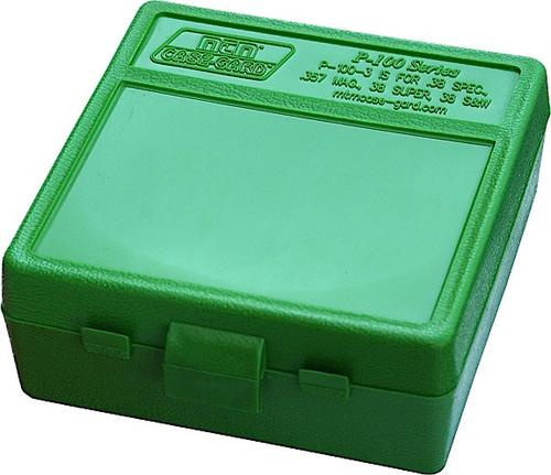 MTM P100310 100 Round 38/357 Green Pistol Ammo Box