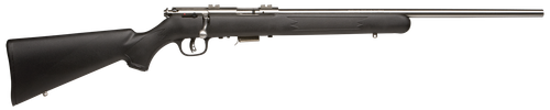 Savage 93FSS Magnum Rimfire Rifle 91700, 22 Win Magnum Rimfire, 20.75", Bolt Action, Black Syn Stock, Stain Steel Finish, Accutrigger, 5 Rds