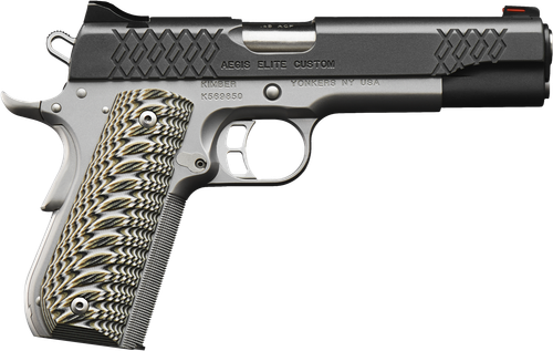 Kimber 3000350 Aegis Elite Custom Pistol - 9mm, 5 in Barrel, Stainless Steel Frame, KimPro II Slide, 9 Rd