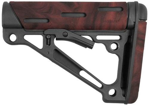 Hogue OverMolded Collapsible AR-15 Mil-Spec Buttstock, Red Lava (15440)