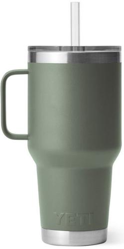 Yeti Rambler 35oz Travel Mug w/ Straw Lid (21071502440) Stainless Steel, Camp Green