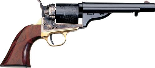 Taylors 1872 Open-Top Single Action Revolver 0917, 45 Colt, 5.5", Walnut Navy Sized Grips, Case Hardened Finish, 6 Rds