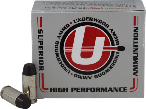 Underwood Pistol Ammunition, 40 S&W, Hard Cast Flat Nose, 200 GR, 1000 fps, 20 Rd/bx