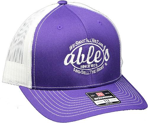 Able's Mesh Cap Purple, White Mesh (ACPW)