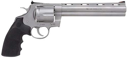 Colt Python Revolver PYTHONSM8RTS, 357 Mag, 8", Hogue Grips, Stainless Bead Blasted Finish, 6rd